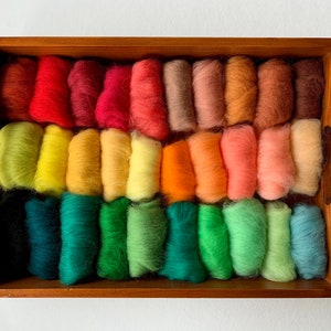 Felt Wool 60 Colors Set, 3g or 5g Each, Needle Felting Wool, Wool Roving for Felting, Felting Fiber, Merino Wool, Wet Felting image 3