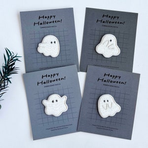 Toppe fantasma di Halloween, toppe ricamate, toppe autoadesive, toppe da cucire, graziose toppe fai da te, decorazioni di Halloween