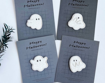 Halloween Ghost Patches, Embroidered Patch, Self Adhesive Patch, Sew-on Patches, Cute DIY Patches, Halloween Decor