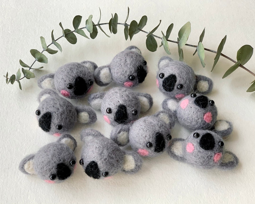 Felted Koala, Wool Felt Koala Bear, Needle Felted Koala, Koala Decor
