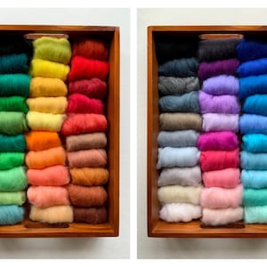 Felt Wool 60 Colors Set, 3g or 5g Each, Needle Felting Wool, Wool Roving for Felting, Felting Fiber, Merino Wool, Wet Felting image 1