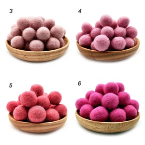 Felt Balls, 1.5cm, 50 Pcs, Pom Poms, Wool Felt Balls, Felted Balls, Felt Ball Garland, Solid Wool Felt Balls, Felt Beads, 30 Colors image 4