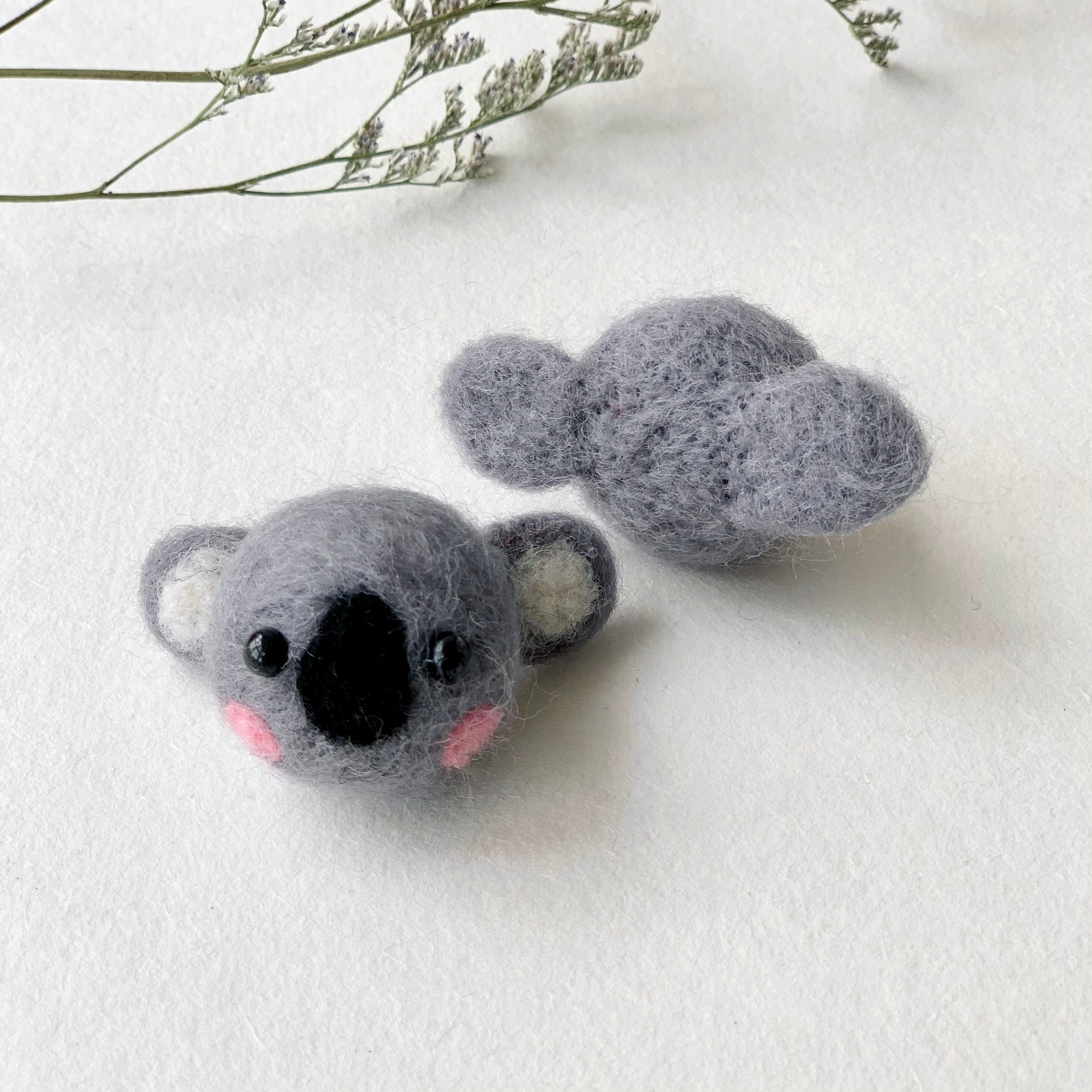Felted Koala Wool Felt Koala Bear Needle Felted Koala Koala Etsy