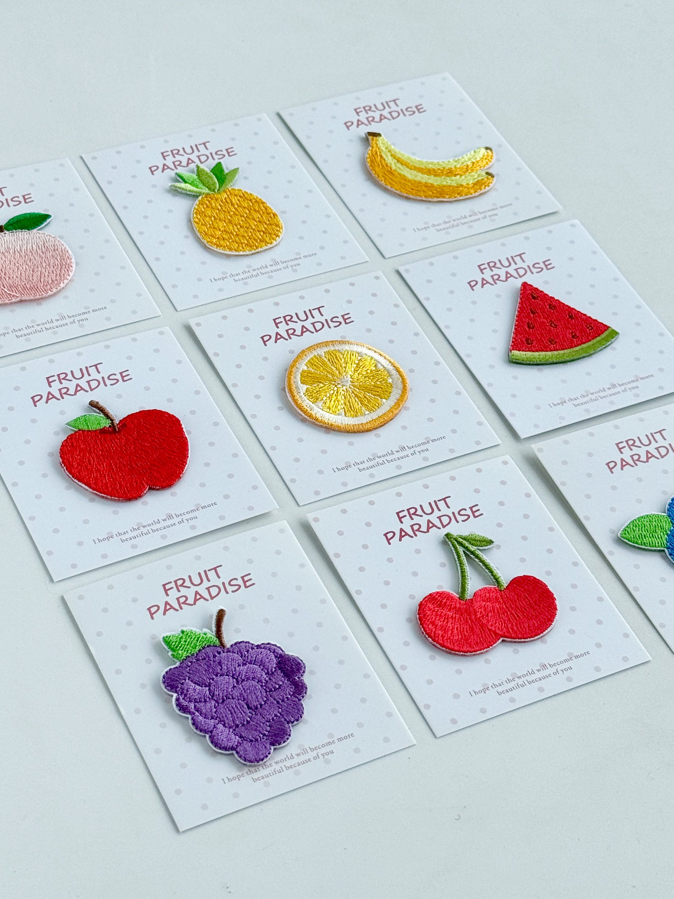 Fruit Patch, 9 Styles, Embroidered Fruits Patches, Self Adhesive Patch ...