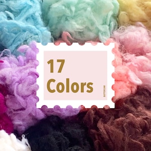 Dyed Alpaca Wool, 17 Colors, Alpaca Fiber, Alpaca Wool Locks for Needle Felting Wool, Wet Felting, Felting Fiber, 50g, 100g