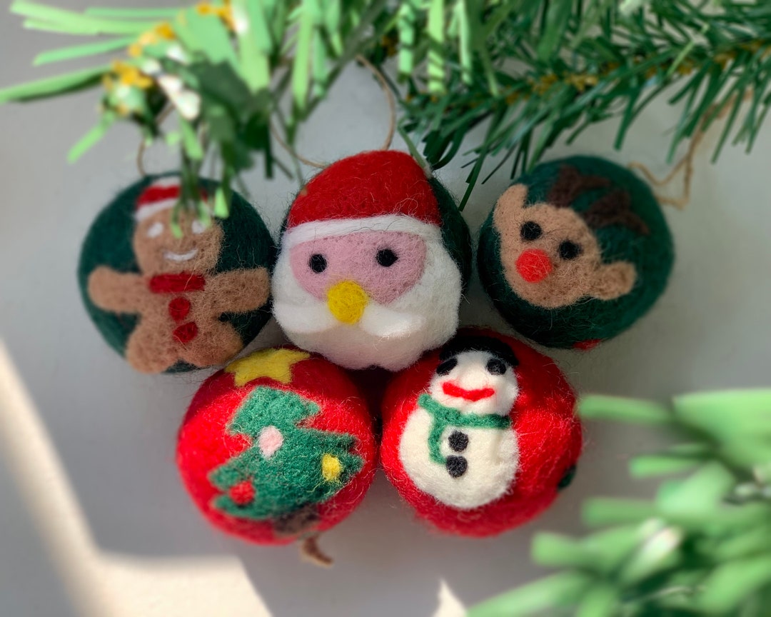 Felt christmas ball ornaments