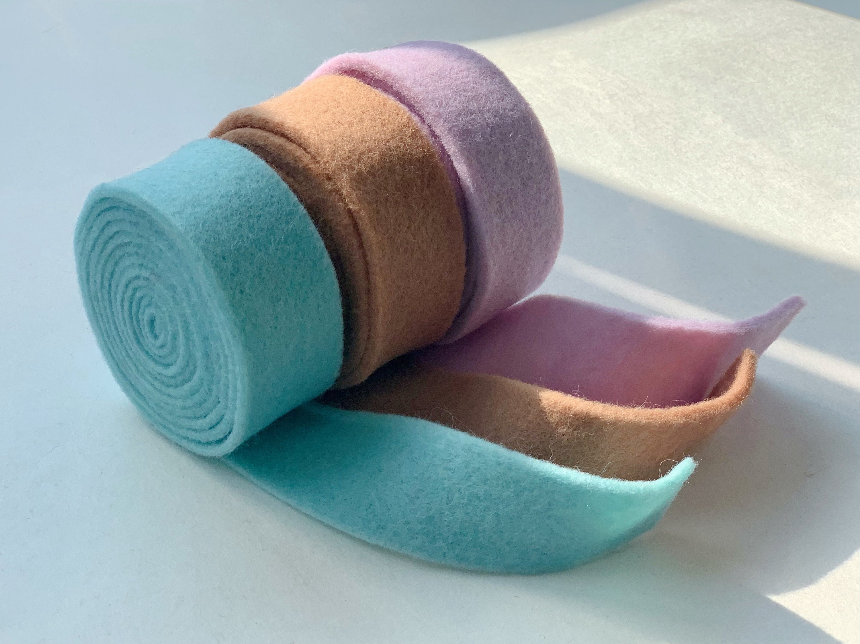 Felt Ribbon Template Wool Felt Ribbon, 9 Colors, Wool Ribbon Rolls, Felted Ribbon, Woolen ...