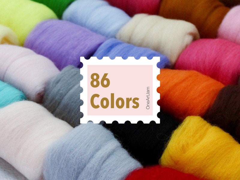 Needle Felting Wool, Wool Roving for Felting, Felt Wool, Felting Fiber, Merino Wool Roving, Wet Felting, 10g, 50g, 100g