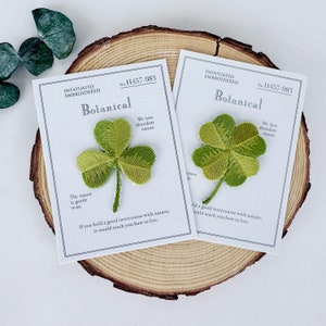 Embroidered Four Leaf Clover Patch: Lucky Iron-On Applique