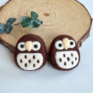 Chouette en feutre, Chouette en feutre, Décoration de hibou, Ornement de hibou, En forme de feutre, Accessoires en feutre, Chouette en laine, Décoration d'intérieur, Épingle en laine feutrée
