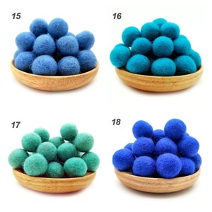 Felt Balls, 1.5cm, 50 Pcs, Pom Poms, Wool Felt Balls, Felted Balls, Felt Ball Garland, Solid Wool Felt Balls, Felt Beads, 30 Colors image 7