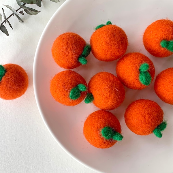 Felted Orange, Wool Felt Orange, Needle Felt Orange, Felted Fruit, Orange Decor, Orange Ornament, Woolen Orange, Felt Accessory, Home Decor