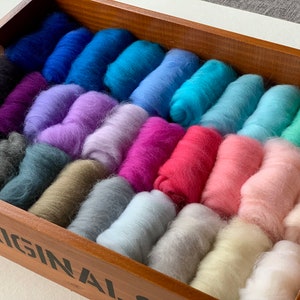 Felt Wool 60 Colors Set, 3g or 5g Each, Needle Felting Wool, Wool Roving for Felting, Felting Fiber, Merino Wool, Wet Felting image 6