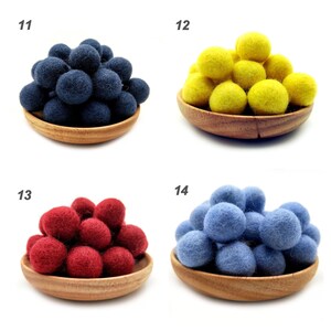 Felt Balls, 1.5cm, 50 Pcs, Pom Poms, Wool Felt Balls, Felted Balls, Felt Ball Garland, Solid Wool Felt Balls, Felt Beads, 30 Colors image 6