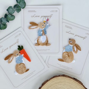 Iron on Chick and Rabbit Patch Iron on Chick and Rabbit Patch