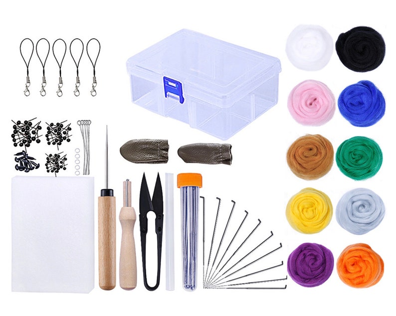 Kit de fieltro de aguja principiante 64 piezas kit de inicio Etsy España Kit de fieltro de aguja principiante 64 piezas kit de inicio Etsy España