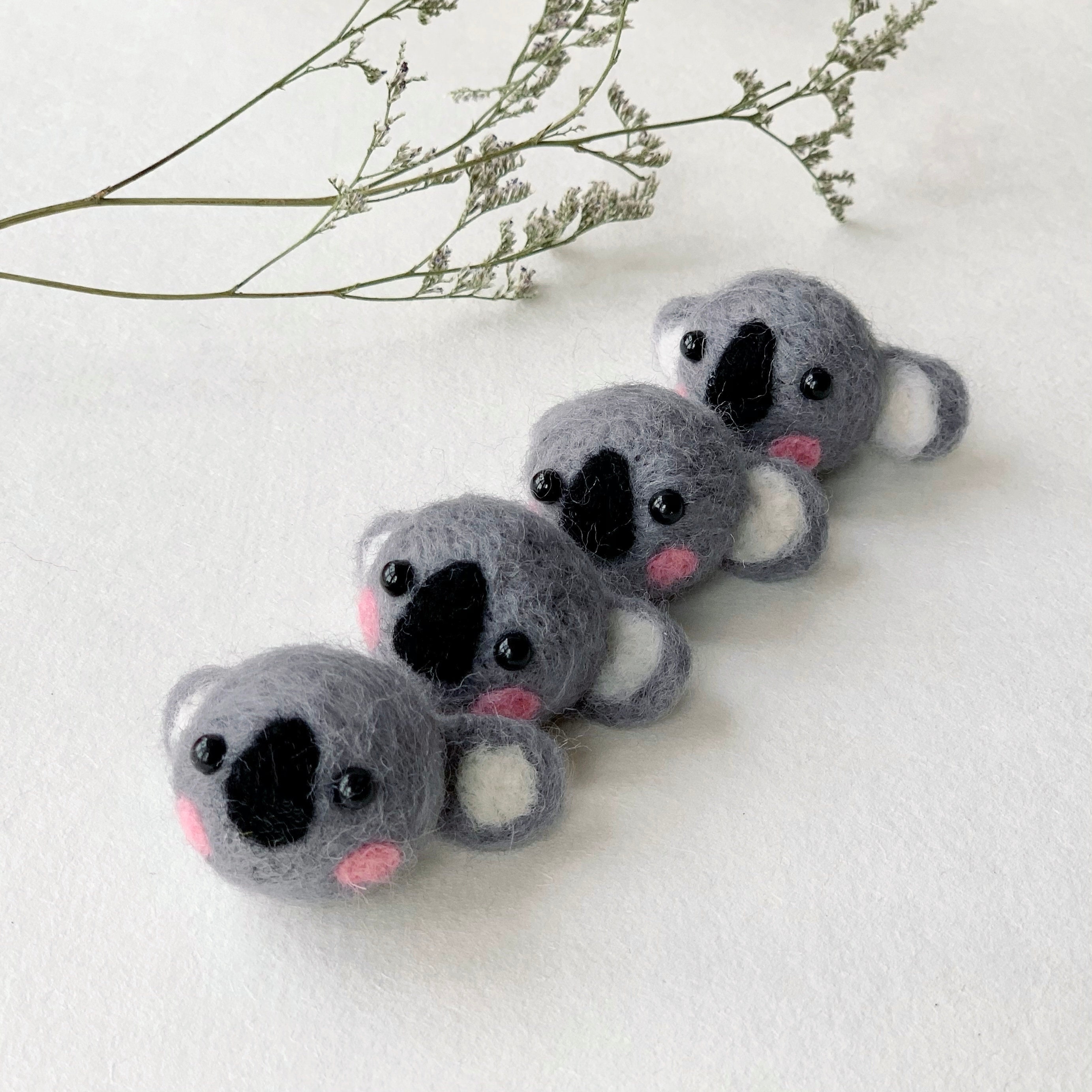 Felted Koala Wool Felt Koala Bear Needle Felted Koala Koala Etsy