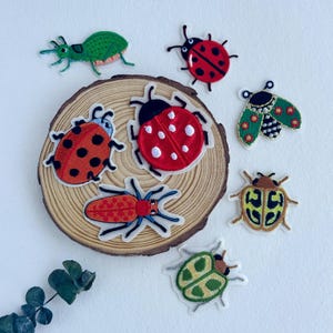 Adesivo bordado de inseto, aplique de inseto, decoração DIY da natureza