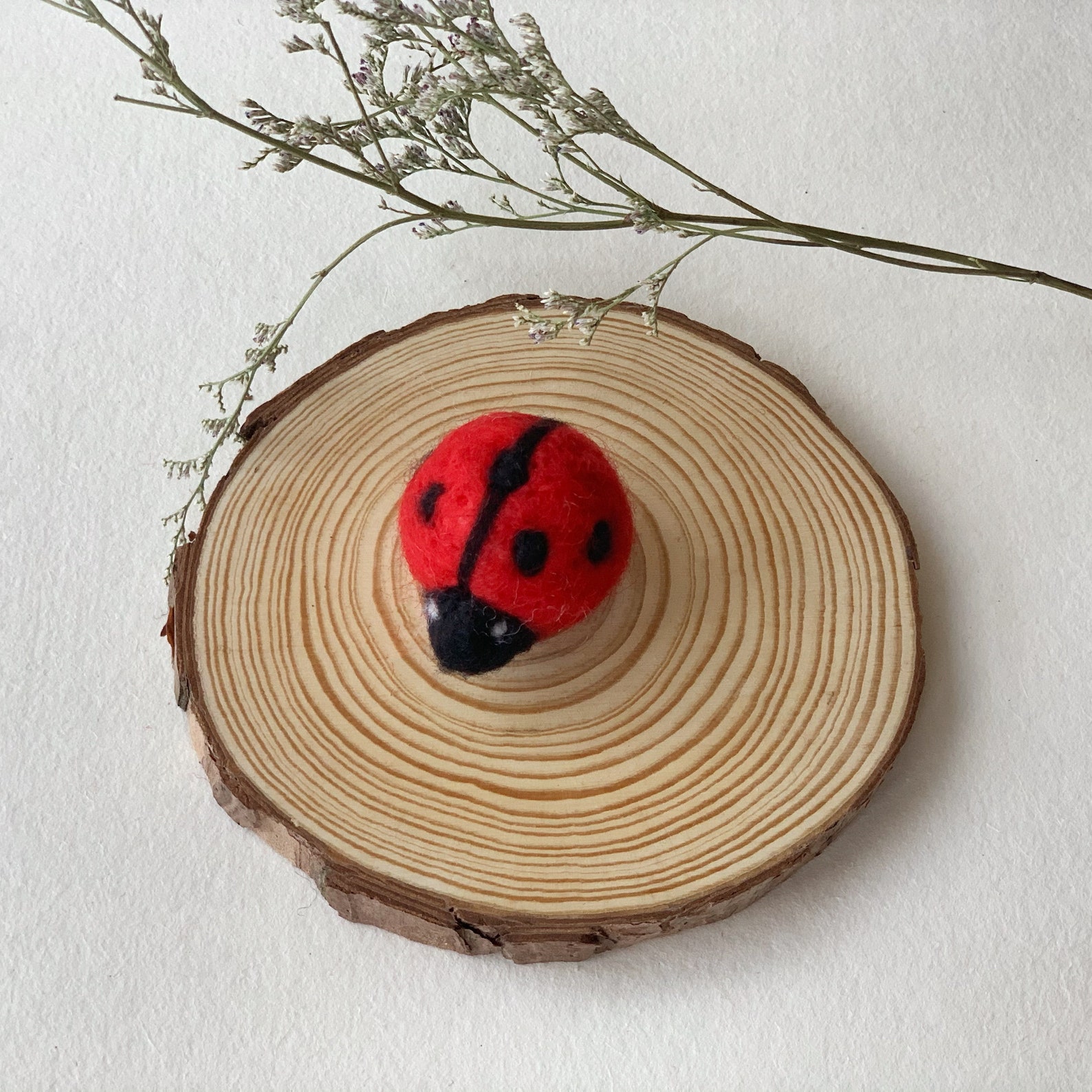 Felted Ladybug Wool Felt Ladybug Felted Insect Needle Felt | Etsy