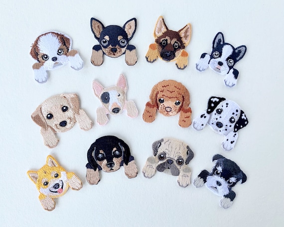 Toppa ricamata con impronta di zampa, toppe per cani, toppa con impronta di zampa, regalo per cuccioli, toppa da applicare con ferro da stiro o cucire - Italia