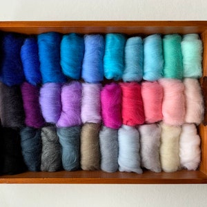 Felt Wool 60 Colors Set, 3g or 5g Each, Needle Felting Wool, Wool Roving for Felting, Felting Fiber, Merino Wool, Wet Felting image 5