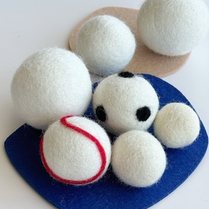 Filz Pom Poms, 4 Größen, Pom Pom Bälle, Ivory weiß Wollfilz Pom Poms, DIY Girlande, Baby Mobile, Halskette, Filzperlen, 2 cm 3 cm 4 cm 5 cm
