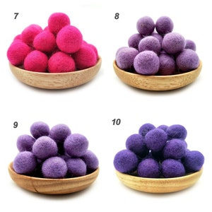 Felt Balls, 1.5cm, 50 Pcs, Pom Poms, Wool Felt Balls, Felted Balls, Felt Ball Garland, Solid Wool Felt Balls, Felt Beads, 30 Colors image 5