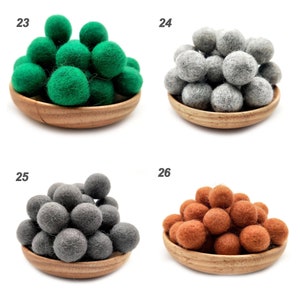 Felt Balls, 1.5cm, 50 Pcs, Pom Poms, Wool Felt Balls, Felted Balls, Felt Ball Garland, Solid Wool Felt Balls, Felt Beads, 30 Colors image 9