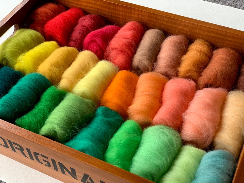 Felt Wool 60 Colors Set, 3g or 5g Each, Needle Felting Wool, Wool Roving for Felting, Felting Fiber, Merino Wool, Wet Felting image 4