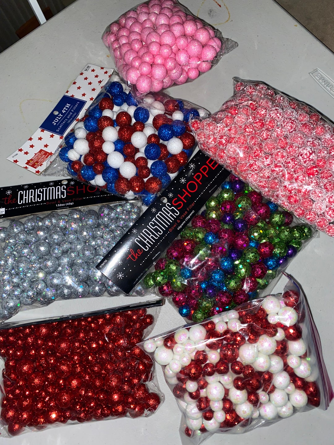 Jumbo Foam Glitter Balls I Vase Filler I Slime Supplies Etsy
