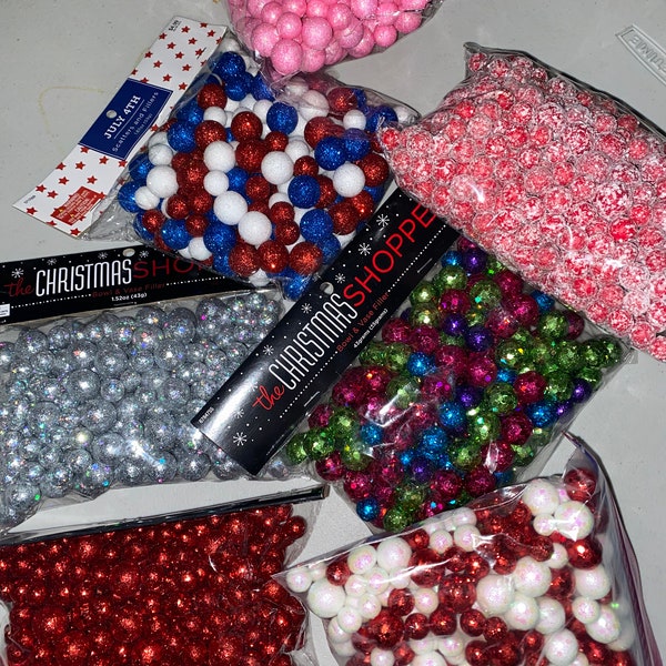 Jumbo Foam Glitter Balls I Vase Filler I Slime supplies