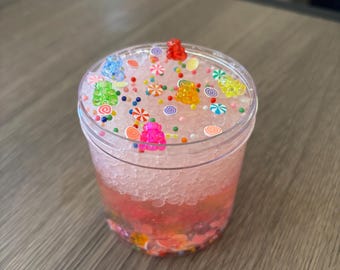Candy Land Slime | Scented Clear Glue Slushee with Rainbow Sprinkles