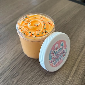 Peach Mango Spread | Scented Snow Butter Slime | Fruit Slime | Available in 2oz & 6oz Containers | ShopSlimeSavvy |