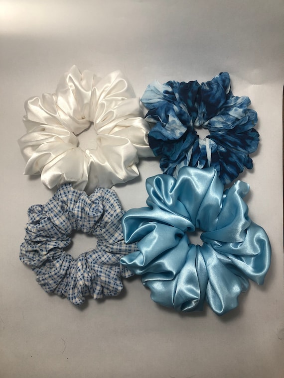 Top Quality Cotton Scrunchies with Small Star Pattern in Five Summer Colours Top Quality Cotton Scrunchies with Small Star Pattern in Five Summer Colours