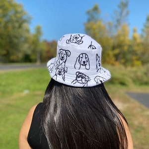 Chapeau de seau de coton de serviette de chien !