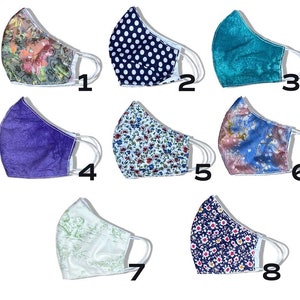 Face Mask with Filter Pocket, Washable Mask, Soft Organic Cotton Face Mask, Face Masks for Women and Men, Face Masks Adult, Face Masks