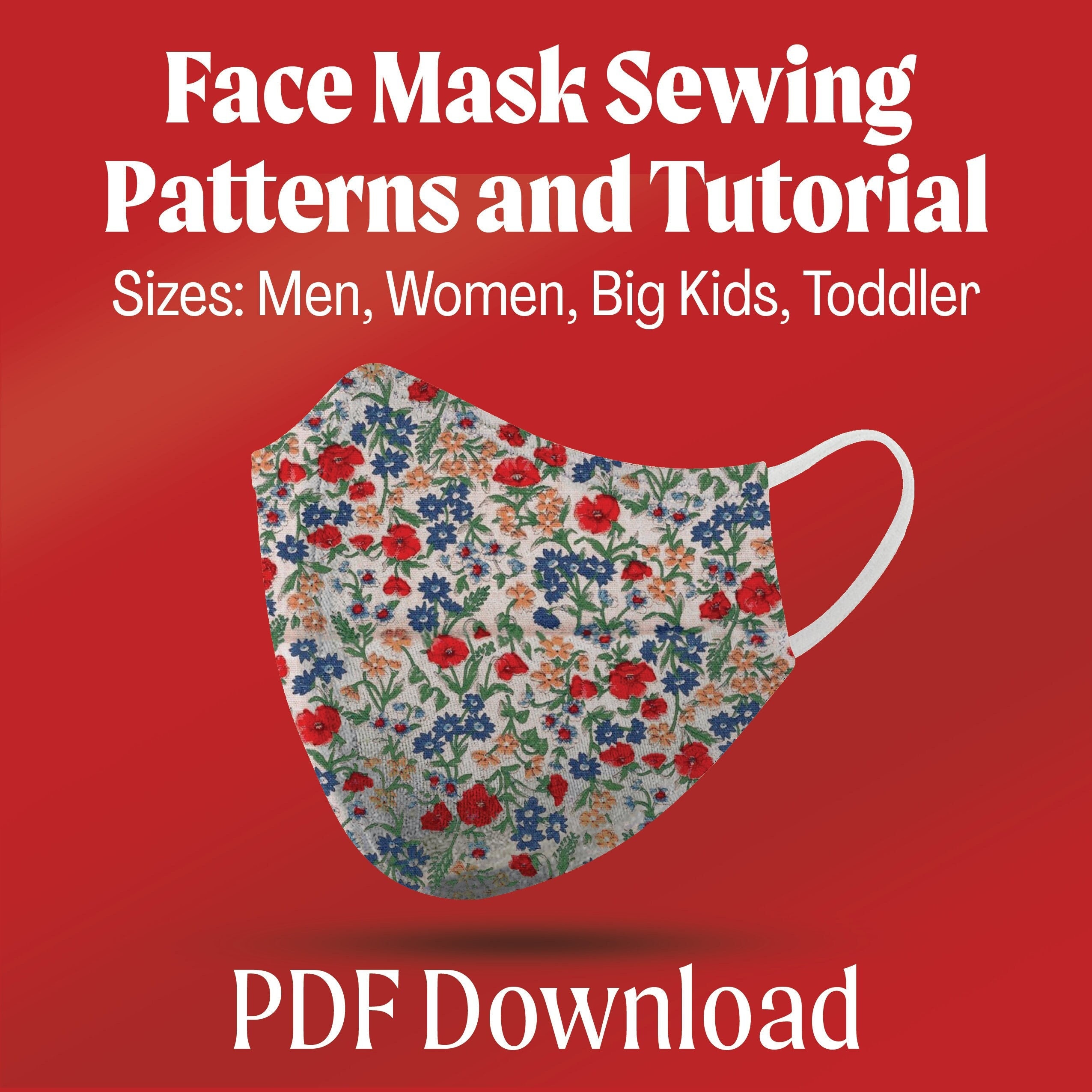 PDF Sewing Mask Pattern and Tutorial - Fitted Face Mask, Double Layer ...
