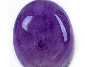 Amethyst Palm Stone in Natural Stone, 100% artisanal & handmade pebble, High Quality for Lithotherapy [Eusice]