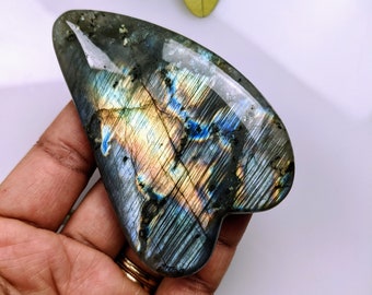 Labradorite Orange-multicolore 100% naturelle Magnifique rare et unique Pierre de massage Pierre de Guérison Pierre protection