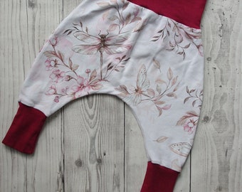 Sarouel évolutif 12 mois hiver taille motif fleurs.