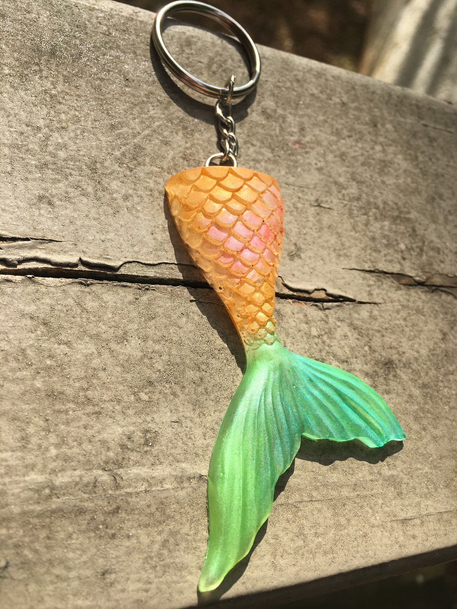 Handmade Mermaid Tail Keychain Etsy