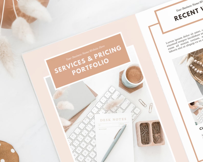 Services & Pricing Portfolio Template Canva Template Guide Etsy Australia