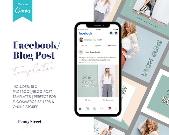 Facebook Post Template Canva Template Online Shop Social Etsy