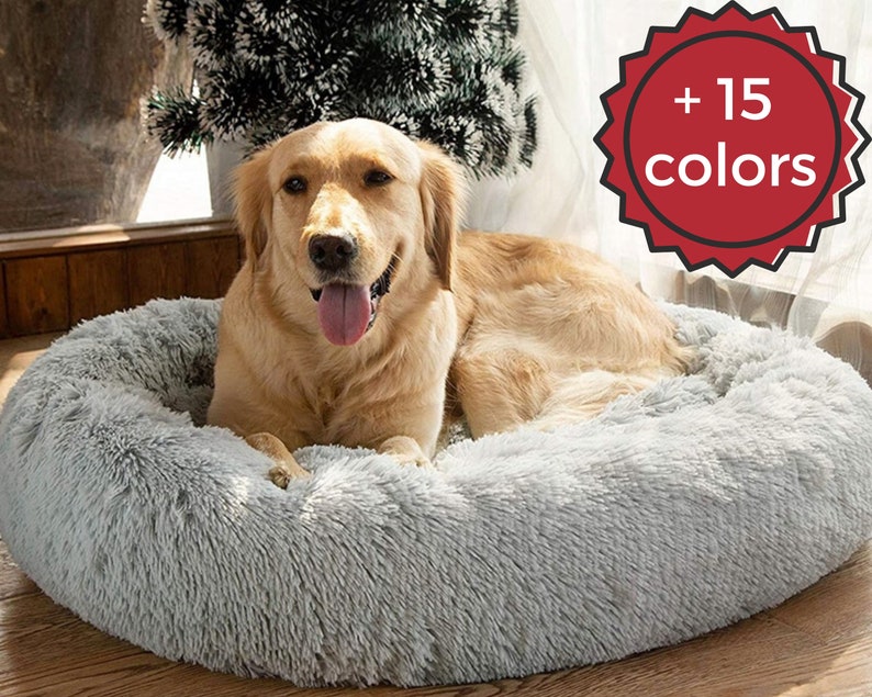 faux fur dog bed large