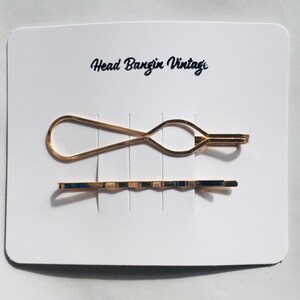 Gold Bobby Pins, Hair Clips for Girls, Fall Hair Clips, Women&#39;s Hair Clips, Gold Barrettes, Vintage Bobby Pins