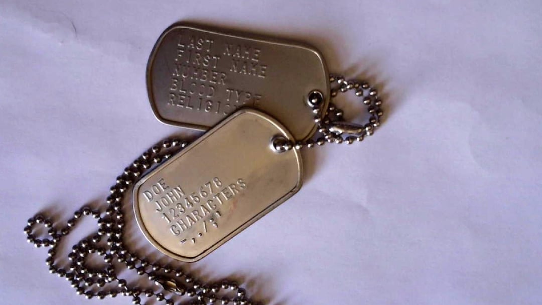 最新発行のアメリカ軍ドッグタグセットパーソナライズ - Etsy 日本
