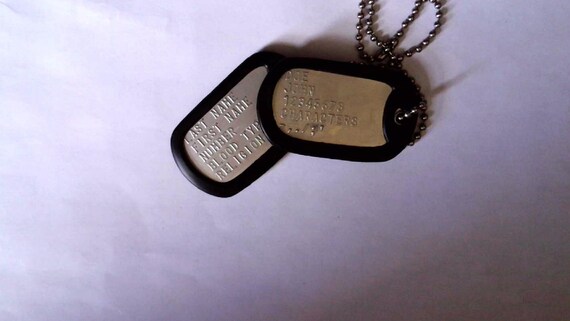 最新発行のアメリカ軍ドッグタグセットパーソナライズ - Etsy 日本