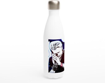 Johnny Hallyday White Stainless Steel Water Bottle 483 ml (17 oz)