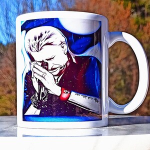 Mug Johnny Hallyday, music, singer, rock, gift, ceramic, coffee cup, Christmas, home and decoration