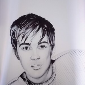 Handmade portrait in Bic pen, personalized gift from your photos, gift idea, ideal to offer for all occasions